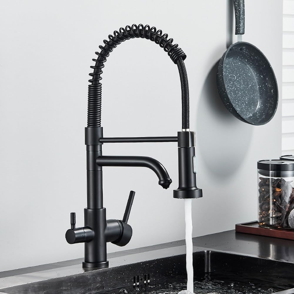 ZQFHSX Rotating Kitchen Faucet with 360° Swivel Spout for Easy Sink Access and Installation