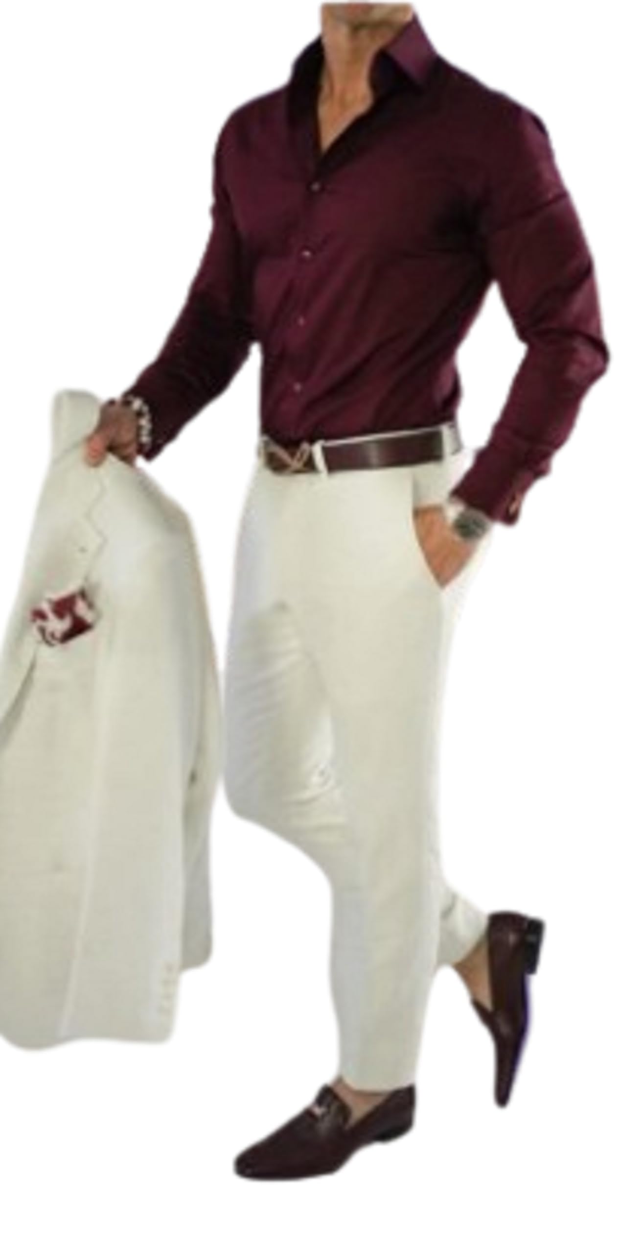 combo shirt maroon & trouer 90060-image-29