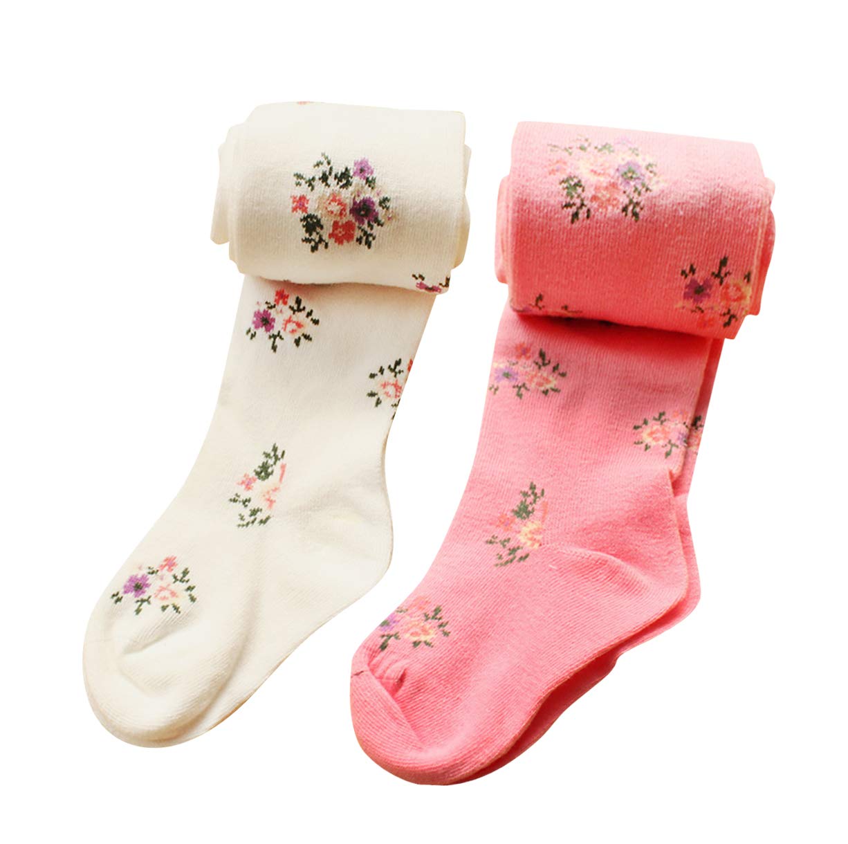 SunbabyPrinted Tights For Kid 7-8 Years–Pack Of 2,W & P-L, Pack Of 2