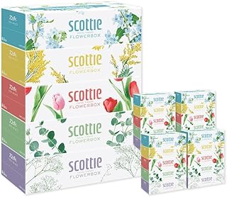【定期便】《3ヶ月ごとに4回お届け》ティッシュペーパー スコッティ フラワーボックス250組 20箱(5箱×4パック) ティッシュ 秋田市オリジナル