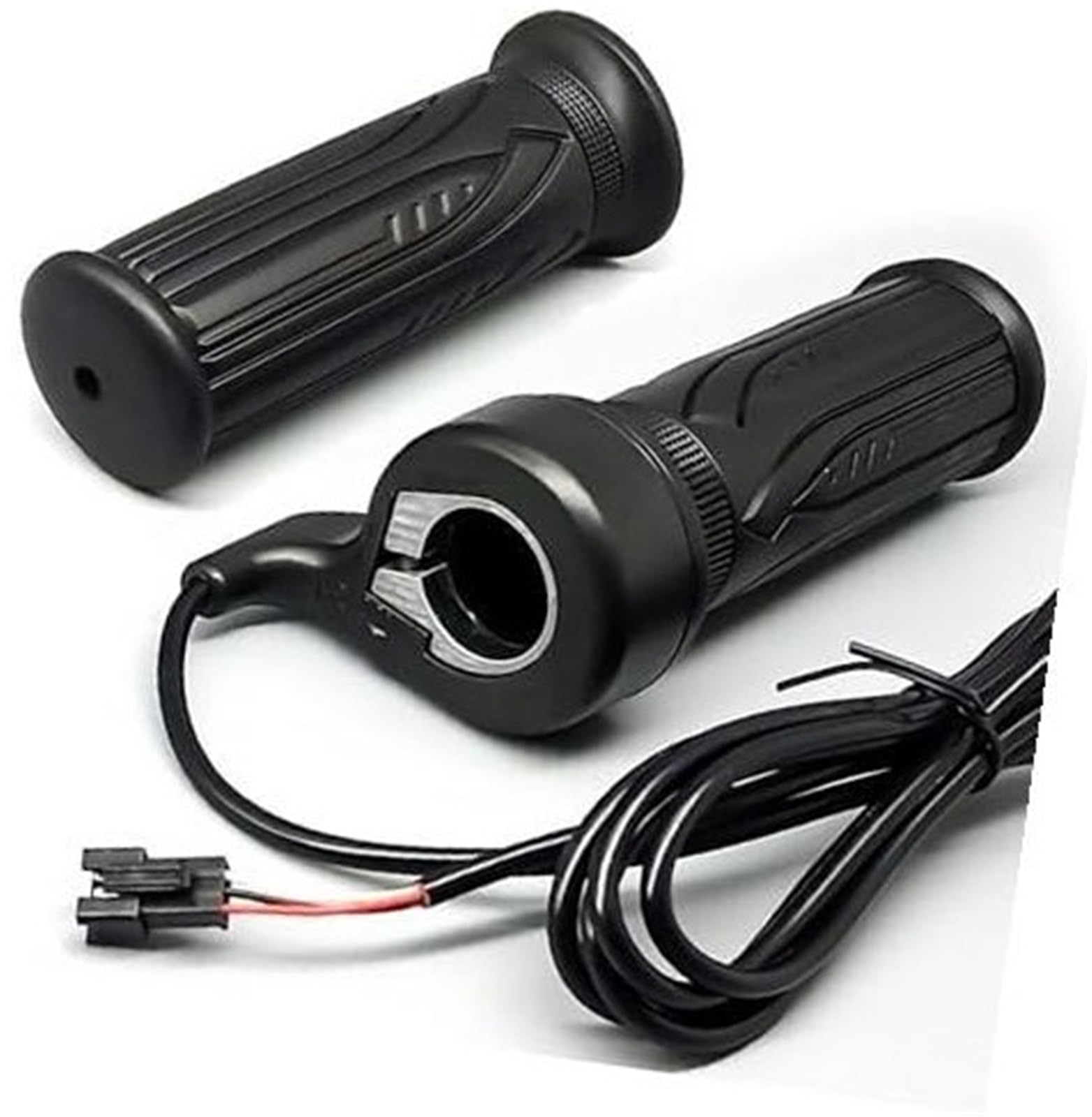 Poignée d'accélérateur Droite for vélo électrique 24 V, 36 V, 48 V, 60 V, 72 V, avec connecteur SM étanche à 3 Broches, for vélo électrique et Scooter électrique Pliable Accélérateur au Pouce