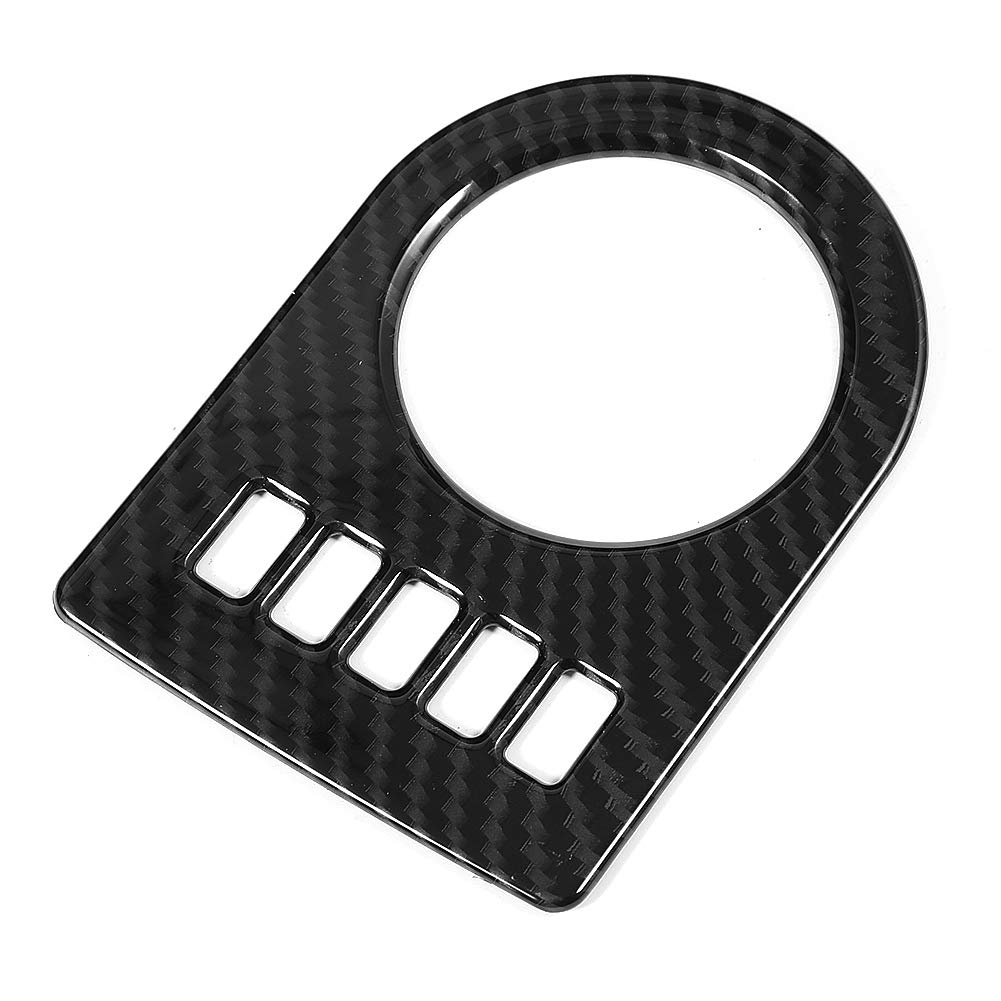 Aramox Center Console Shift Gear Panel Frame Cover Trim Carbon Fiber Style Gear Shift Box Control Panel Fit for XF XE XJL XJ F-PA CE F Pace