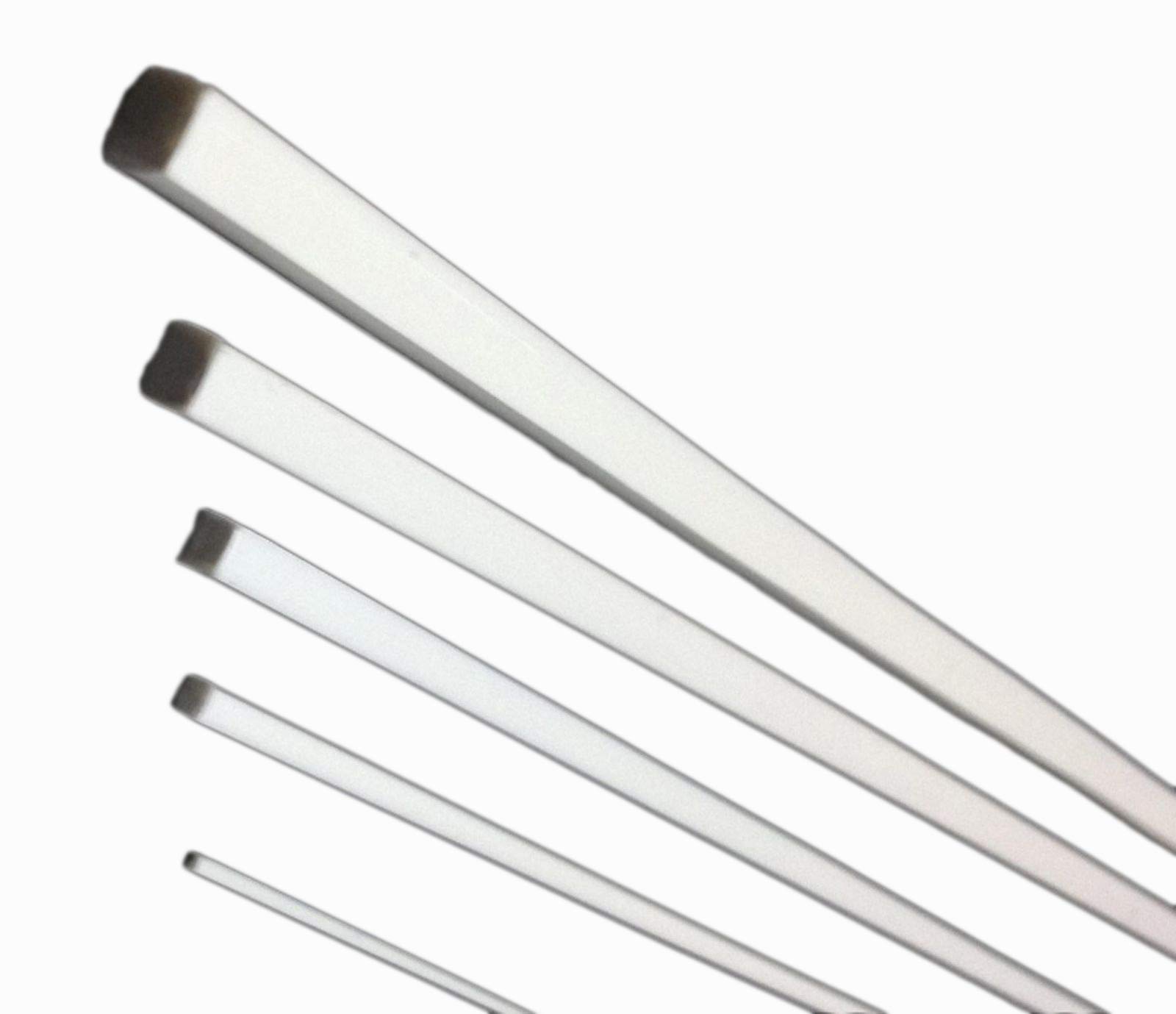 Buy CGjiogujio 10pcs 6mm x 9.84" ABS Styrene Plastic Square Bar Rods