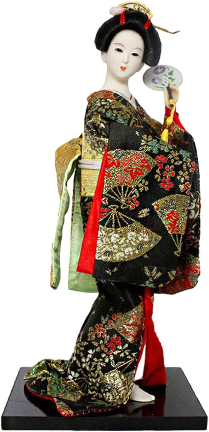 12inch Japanese Geisha Figurine Doll Traditional Kabuki Tabletop Ornament Asian Home Decor Collectible