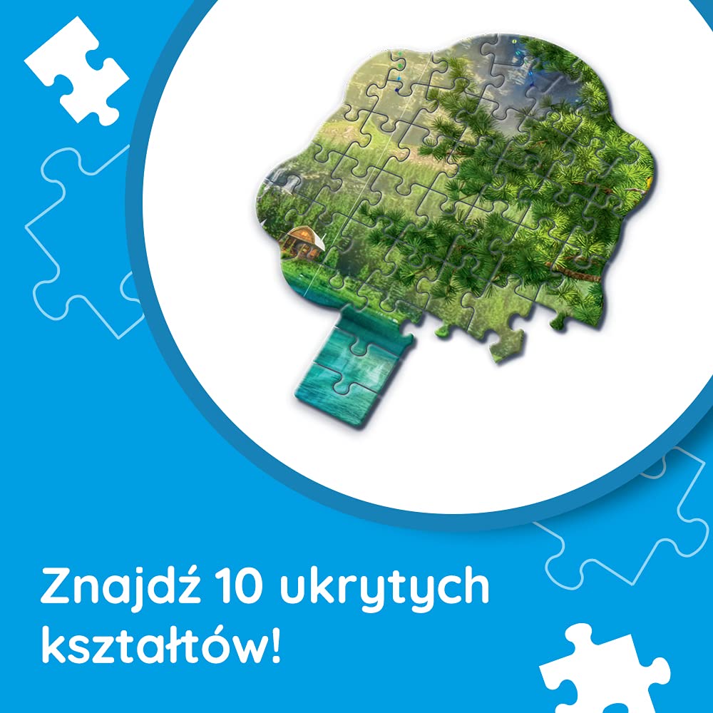 Trefl, Wycieczka kamperem, Puzzle Hidden Shapes, 1000 + 3 Elementów, Znajdź Puzzle Ukryte Kształty, Nietypowe Puzzle, Lato, Zwierzęta, Kreatywna Rozrywka, Zabawa dla Dorosłych i Dzieci od 12 lat