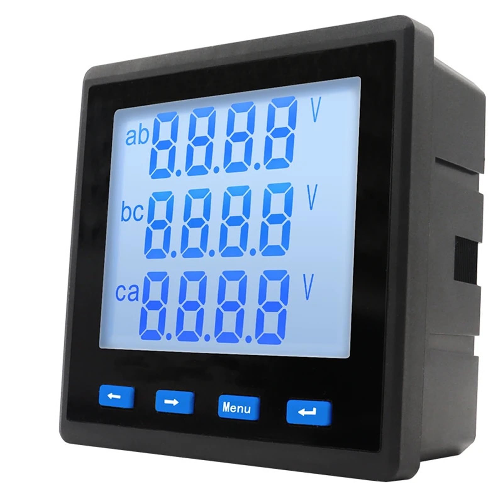 Medidor de panel de corriente CA LCD multifunción Digital amperímetro voltímetro 400V medidor de potencia trifásico RS485 5A con CT(Meter With 150A CT)