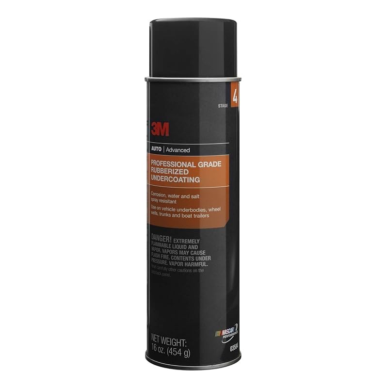 Revestimento Emborrachado para Chassi 3M 03584, Base Asfáltica, Aerossol Preto, 480 mL