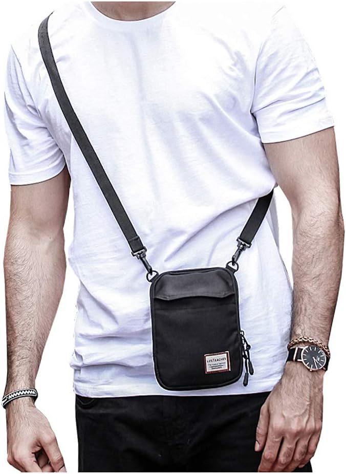 Small Crossbody Bag for Men,Mini Shoulder Bag Mini Messenger Bag for Cell Phone