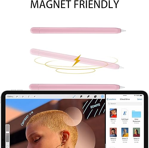 Miniatura 4 de LINGXIU Paquete de 6 fundas de silicona compatibles con Apple Pencil de 2 generación, accesorios para fundas de piel, 48 fundas para plumillas, 16