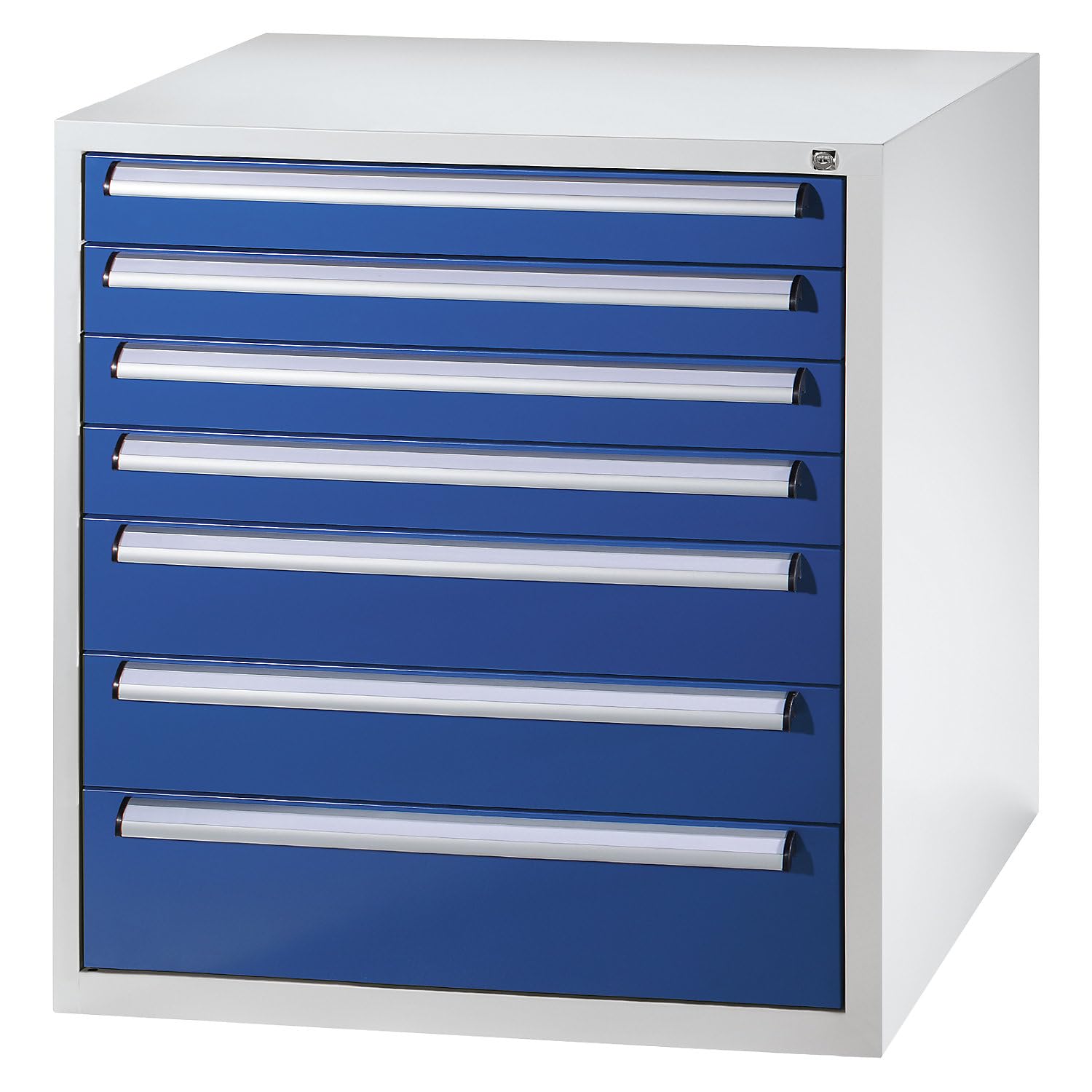 eurokraft | Werkzeugschrank | Breite 900 mm | Höhe 1000 mm | Schubladen 4 x 100 | 2 x 150 | 1 x 200 mm