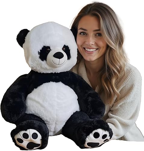 Miniatura 8 de Anico Oso de peluche gigante de 36 pulgadas de alto 3 pies con patas bordadas y cara sonriente