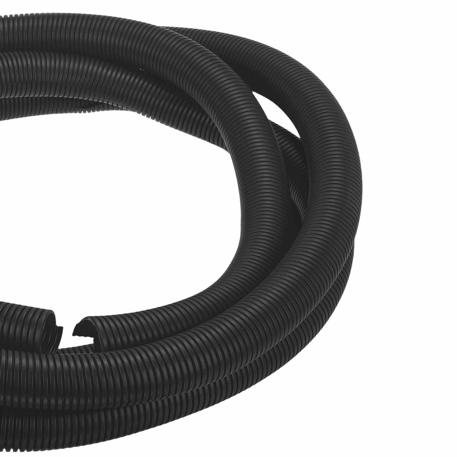 DMiotech 20ft Wire Loom Split Tubing 1 1/2 Inch, Cord Protectors from Pet Flexible Conduit Cable Management for Office Home Garden, Black