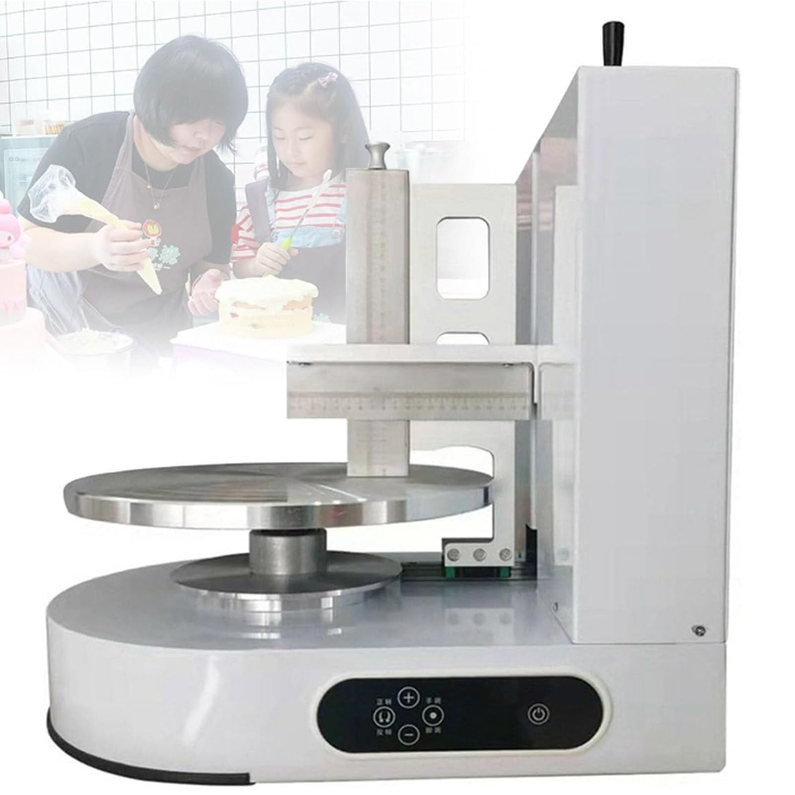 Máquina automática for alisar y recubrir pasteles de cumpleaños, raspador de pasteles ajustable, alisador de glaseado, alisador de crema de plástico for pasteles, herramienta raspadora de bordes for h