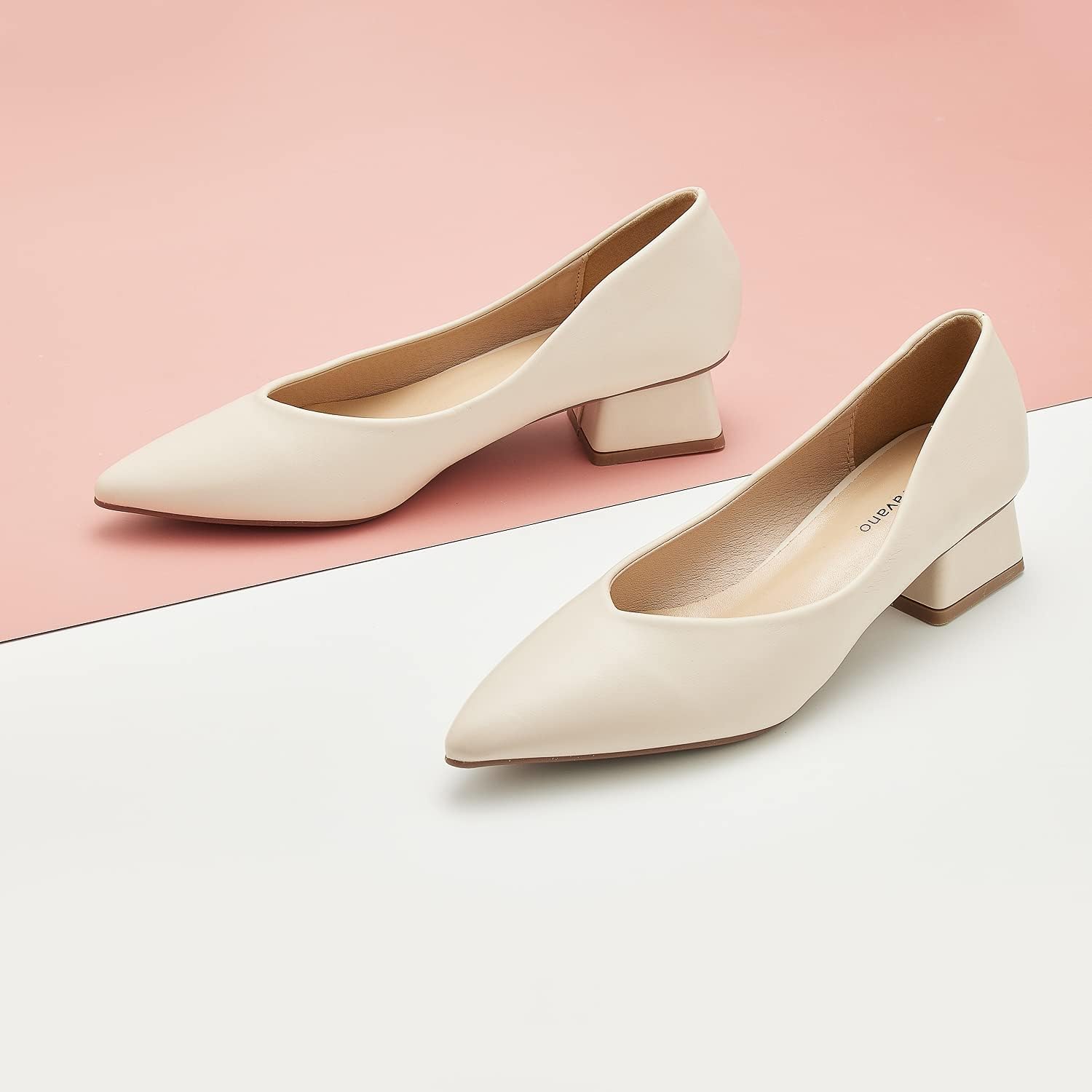 Block kitten heel pumps Clearance