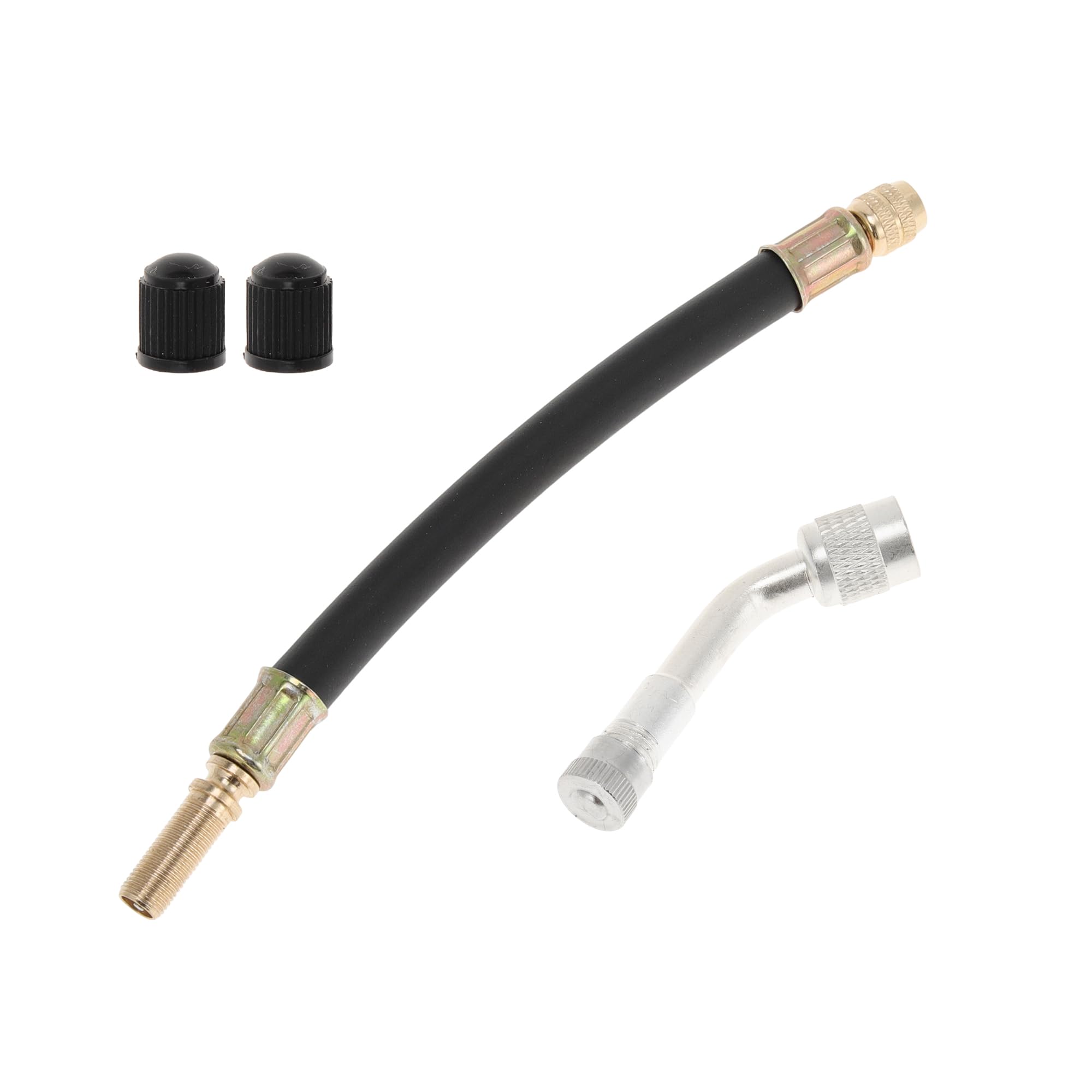 Motoforti 1set 135 Degree Copper Tire Valve Extension with Durable Plastic 180mm Tyre Valve Inflation Adapter for Car Motorcycle RV Truck Bike