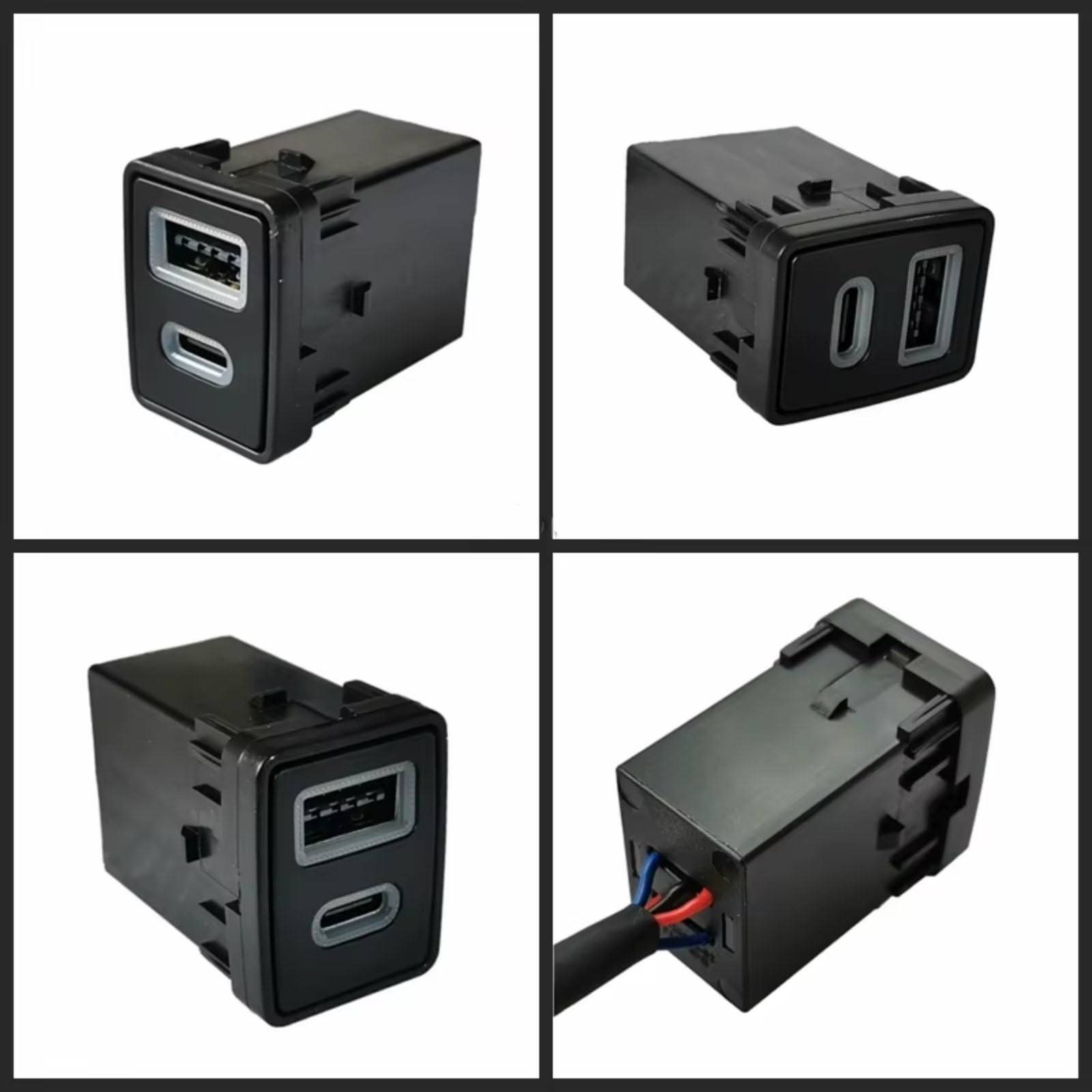 Centre Port USB Voiture Compatible Avec Nissan Pour Serena C27 ​​Voiture Pour Teana Chargeur Pour Interface PD QC3.0 Pour TYPE-C Utilisation À Double Prise Interface USB AUX voiture