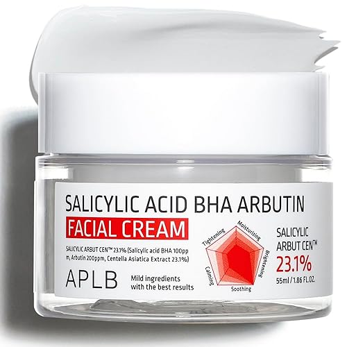 APLB Crema facial de ácido salicílico BHA Arbutin SALICYLIC ARBUT CEN 23.1% 1.86 FL.OZCuidado de la piel coreano, hidratación profunda, cuidado del