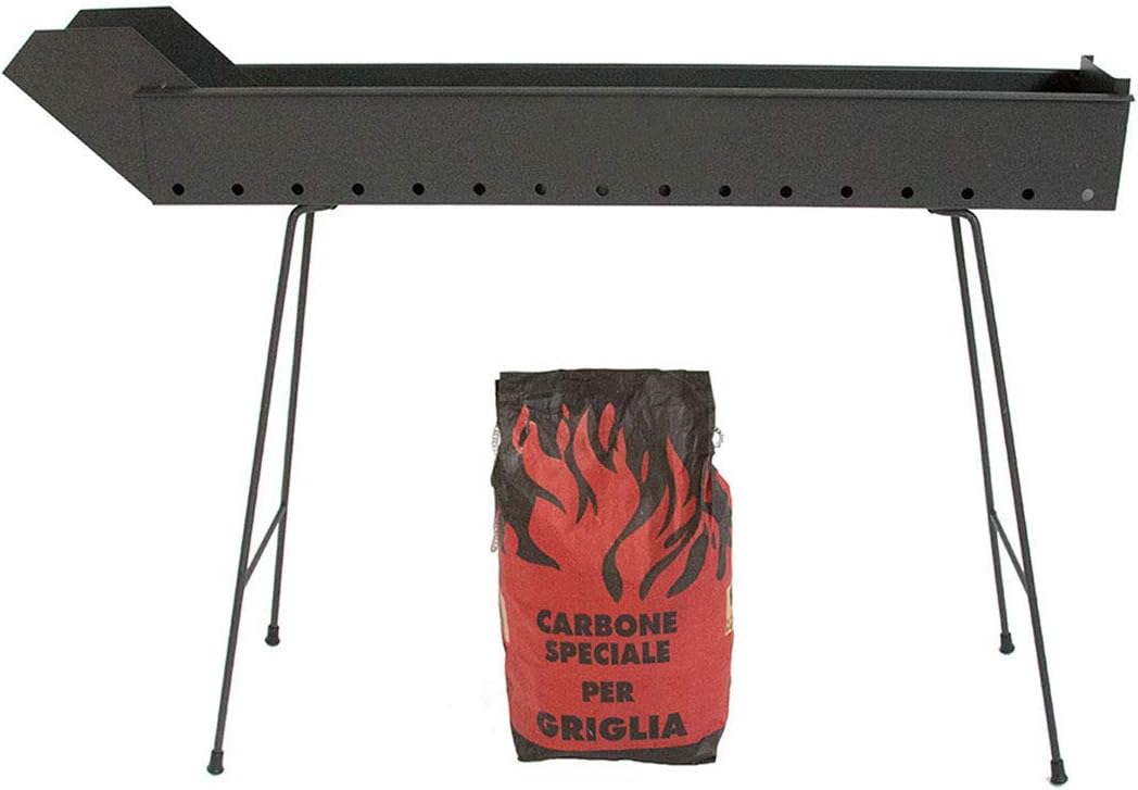 Cruccolini BA14 Barbecue Arrosticini a Carbone, Nero, 92x13x69 cm Cruccolini BA14 Barbecue Arrosticini a Carbone, Nero, 92x13x69 cm