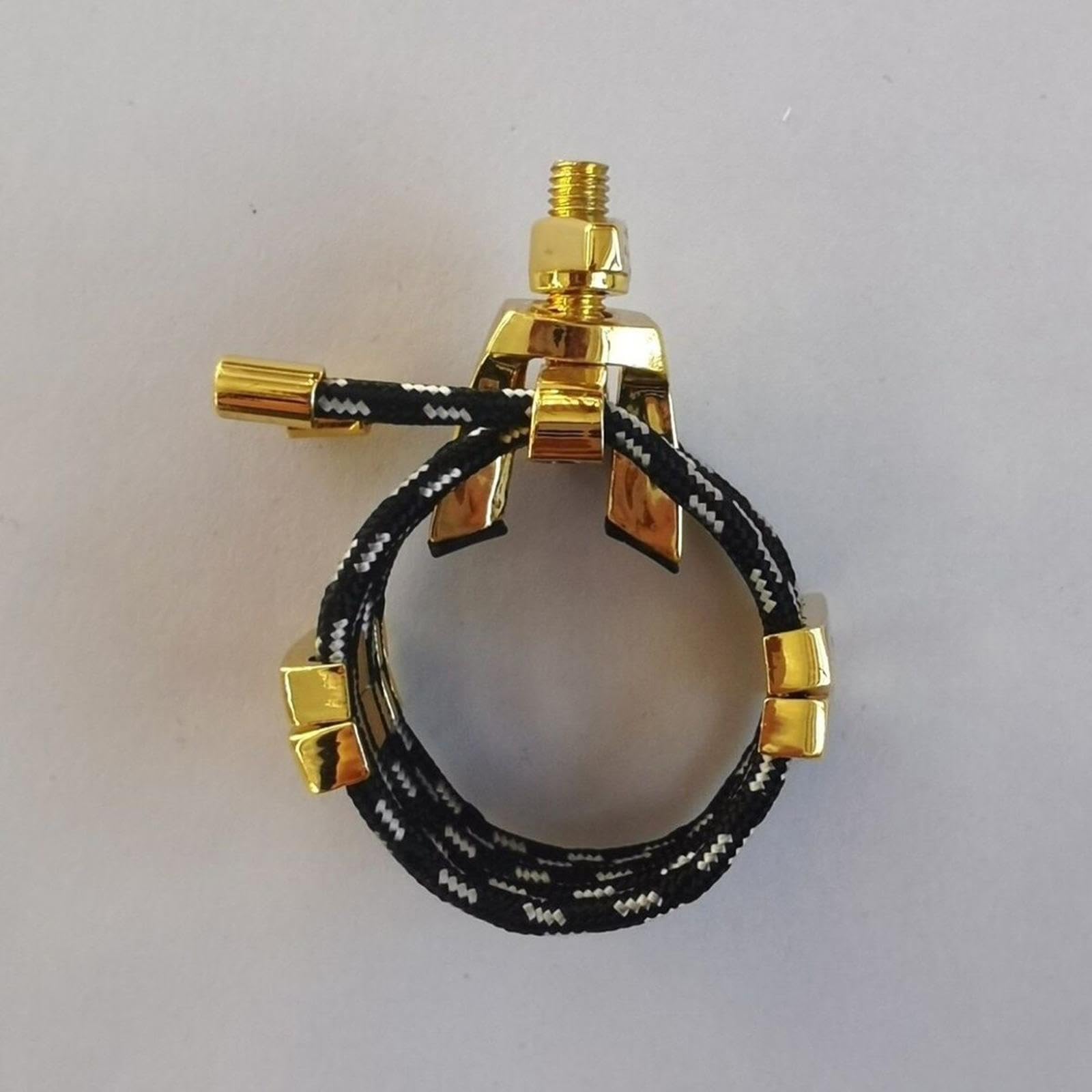 kowaku Legatura Sax Bocchino Fastener Clip Supporto Metallo Strumento a Fiato Accessorio Blocco Adatto per Musicisti Lezioni, Sassofono Tenore D'oro