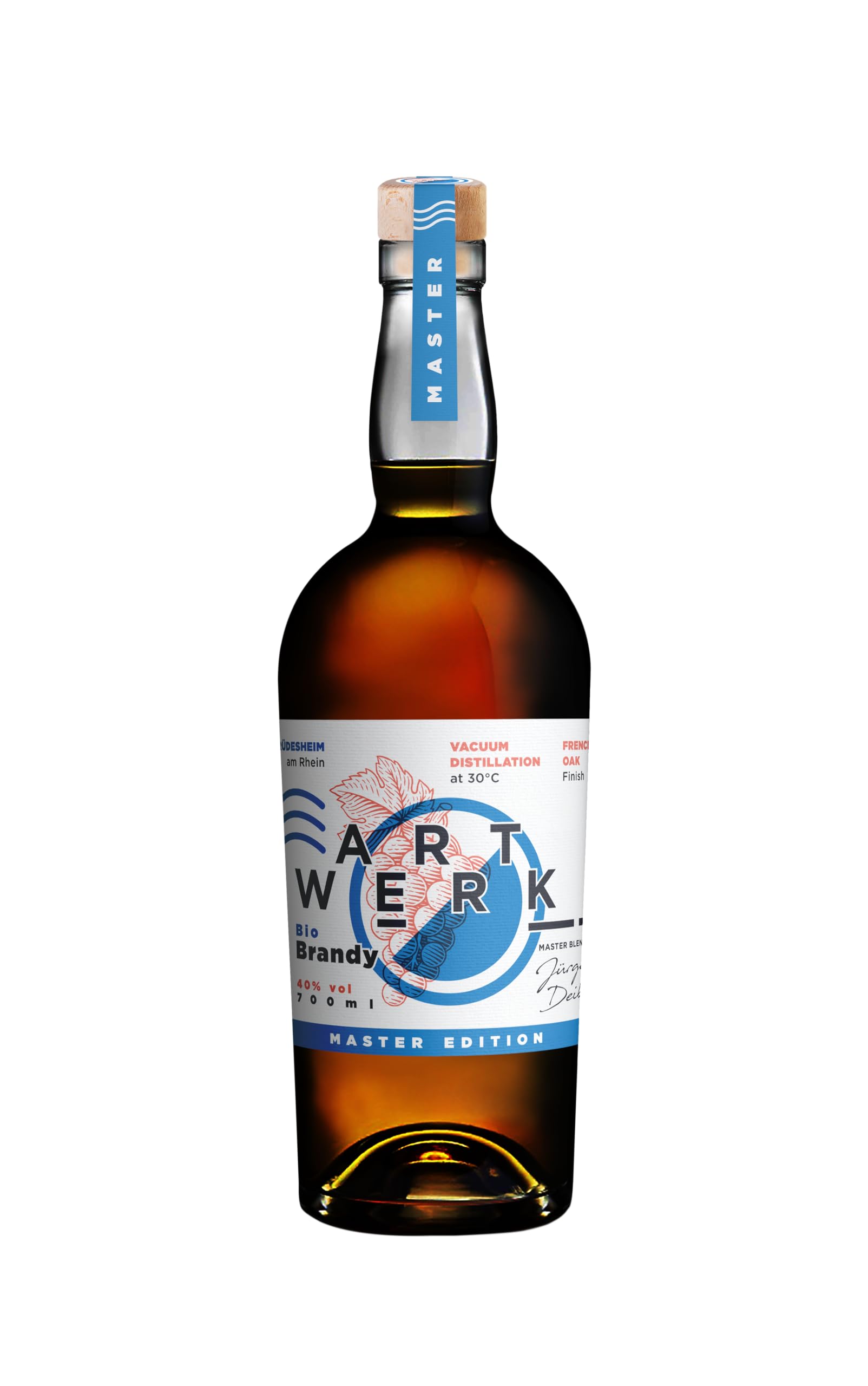 ARTWERK | Brandy | Master Edition | Reifung in alten Eichenholzfässern | Beste Bio-Traubenqualität | Category Gewinner & Gold World Brandy Awards 2022 | Gold IWSC 2024 | 40% vol. | 700ml