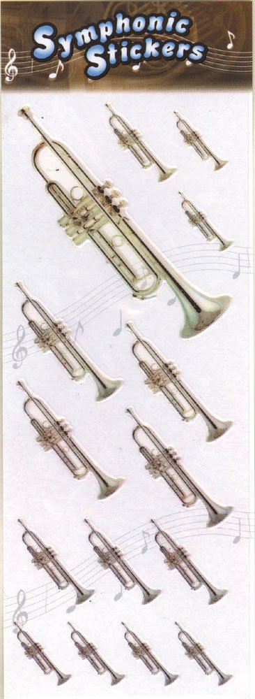 Music Stickers - Orchestral Series - Trumpet Pack of 3