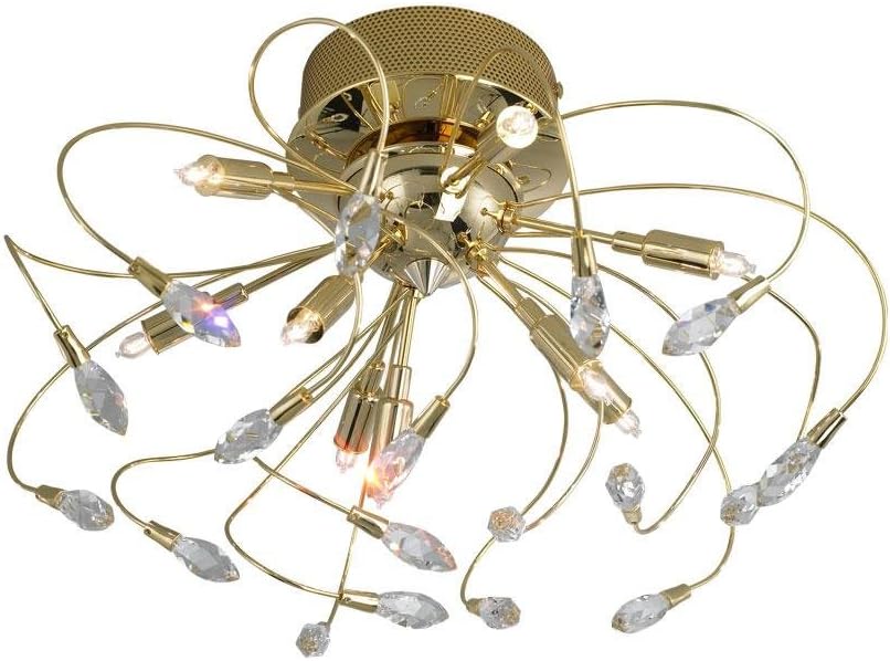 Kolarz Ceiling Light Twister 24 Carat Gold Handmade,Made in Italy,Made with Swarovski Elements