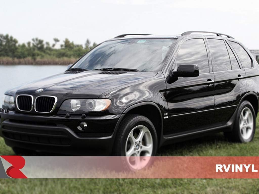 Rvinyl Pillar Post Window Trim Compatible with BMW X3 2004-2010 - Gloss (Black)