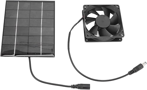 Miniatura 6 de Kit de ventilador de panel solar, mini ventilador de escape con energía solar, herramienta de disipación de calor para invernadero, gallineros,