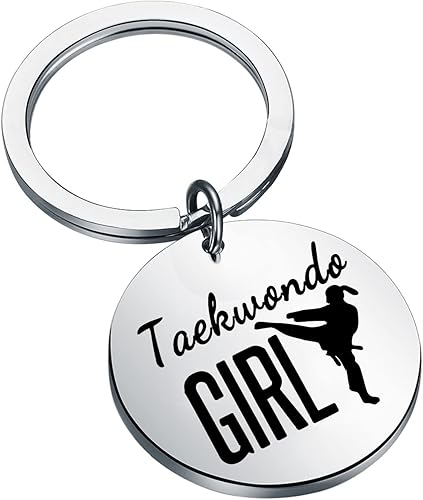 MYOSPARK Llavero de Taekwondo, regalos para mujeres de taekwondo, regalos de artes marciales, regalos para amantes del taekwondo