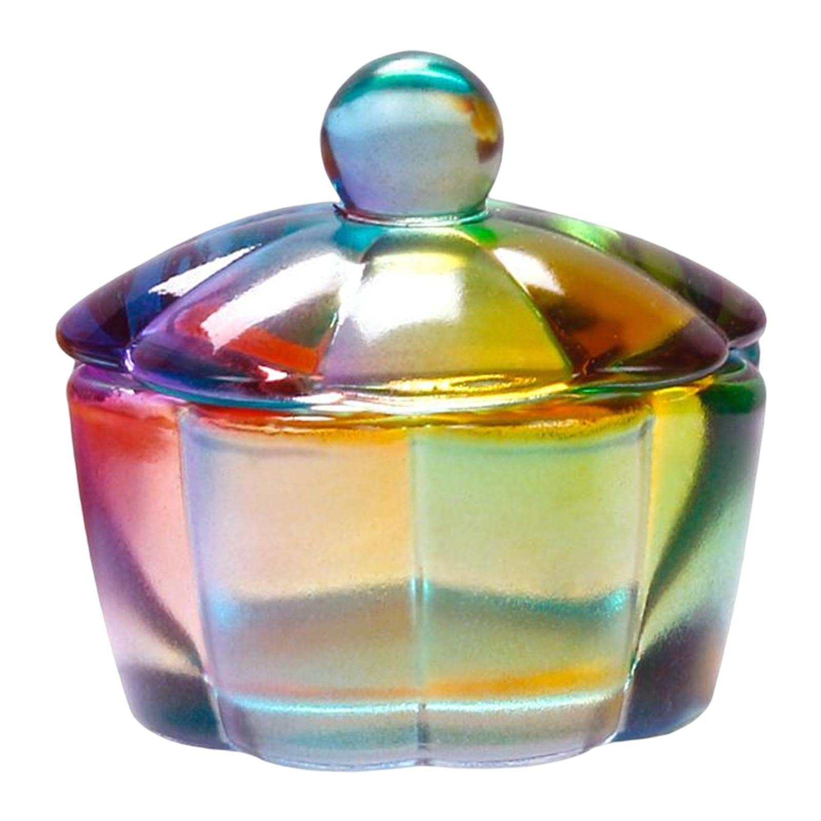 UJEAVETTE® Nail Art Crystal Glass Bowl Cup For Nail Salon Glassware Glossy Stone Color-image-25
