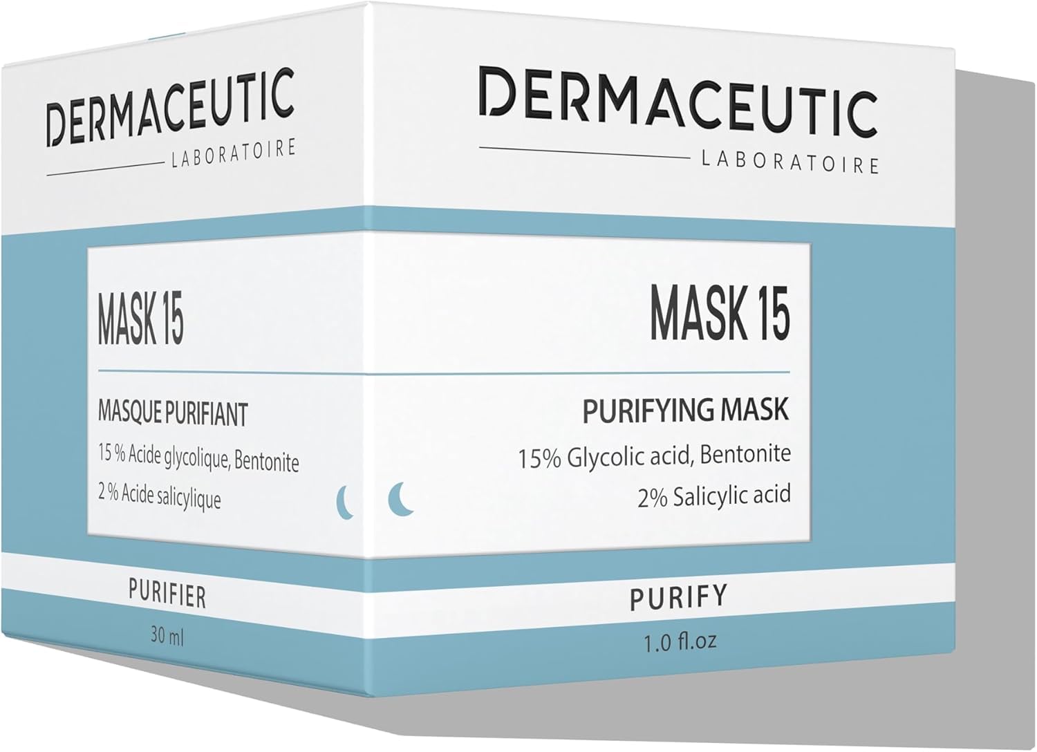 Mask 15 Dermaceutic – Maschera viso purificante contenente Acido Glicolico, Bentonite e Acido Salicilico – 30 ml