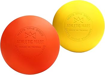 【5ダース60個】マッサージボール　ラクロスボール　イエロー Amazon.co.jp: ATHLETIC MART マッサージボール 2個 ラクロスボール