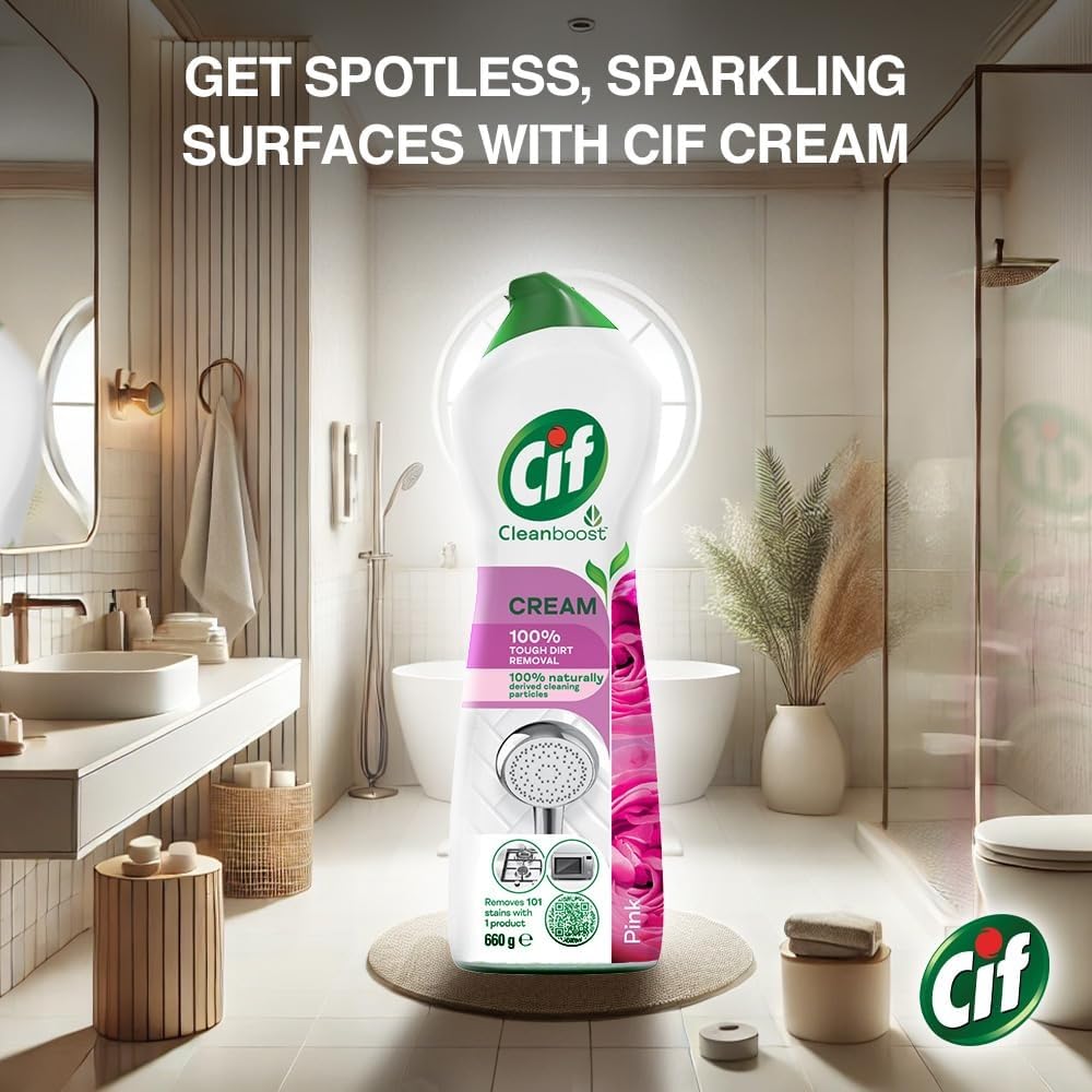 Amazon.com: Cif Pink Multi Purpose Surface Cleaner Cream with