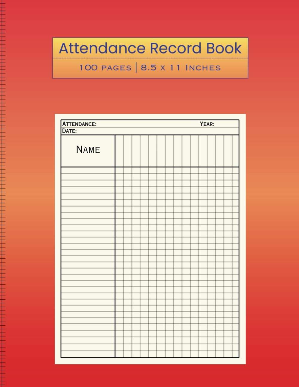 Attendance Record Book Teachers Registry Track Attendance of Students