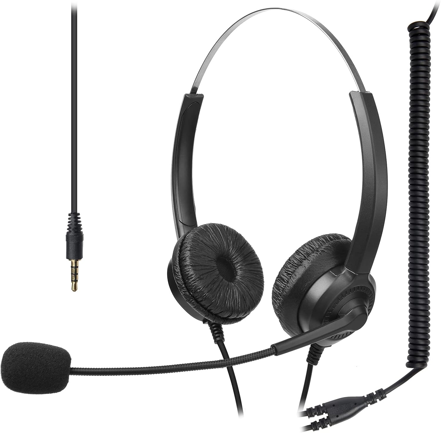 Voistek 3.5mm Headset for Computer,Phone Headset for Office