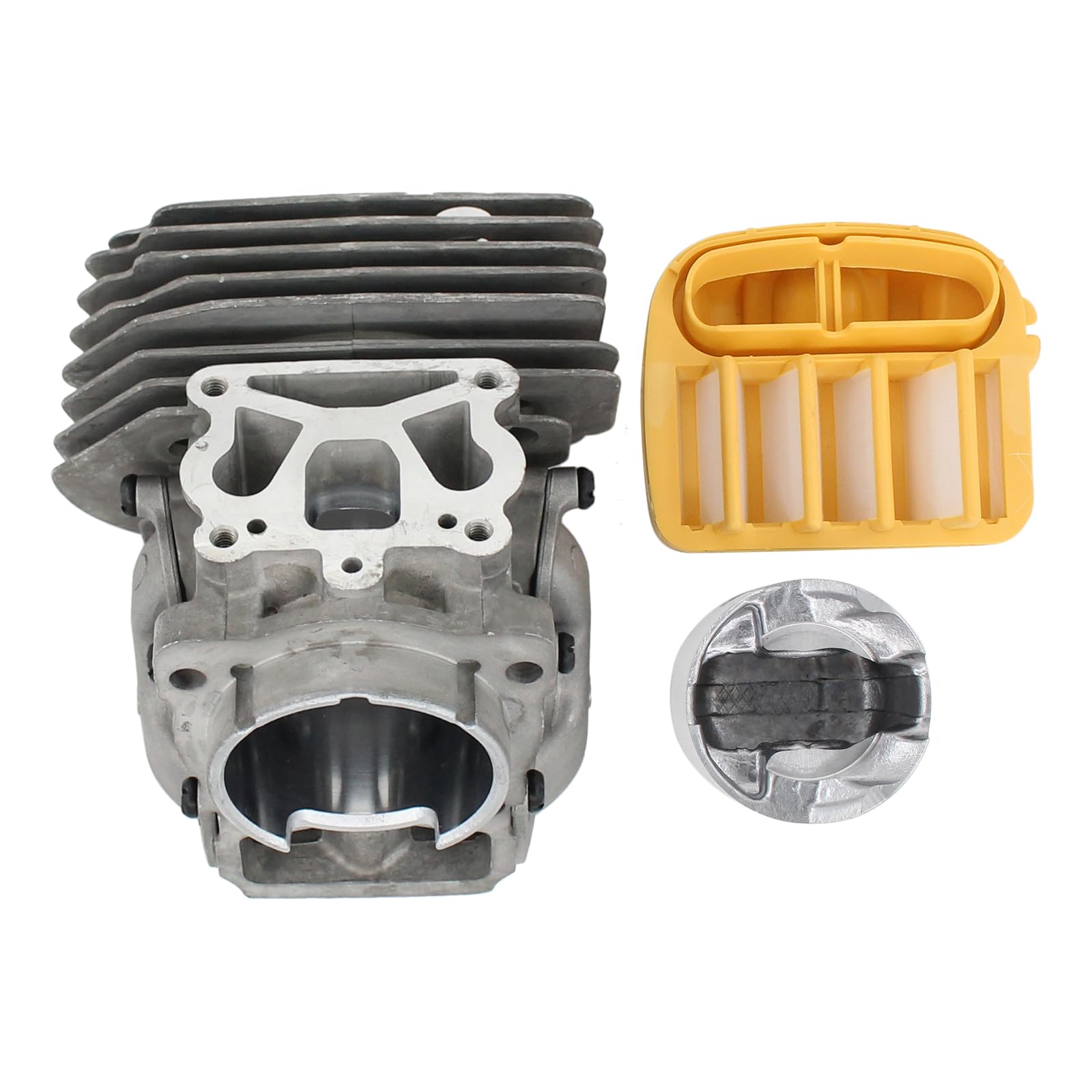 Juego de cilindros de pistón de 43 mm con anillo de pistón, perno de pistón, válvula de descompresión, bujía, filtro de aire, clip de pistón para Husqvarna 545 XP 550 XP 545XP 550XP para motosierra