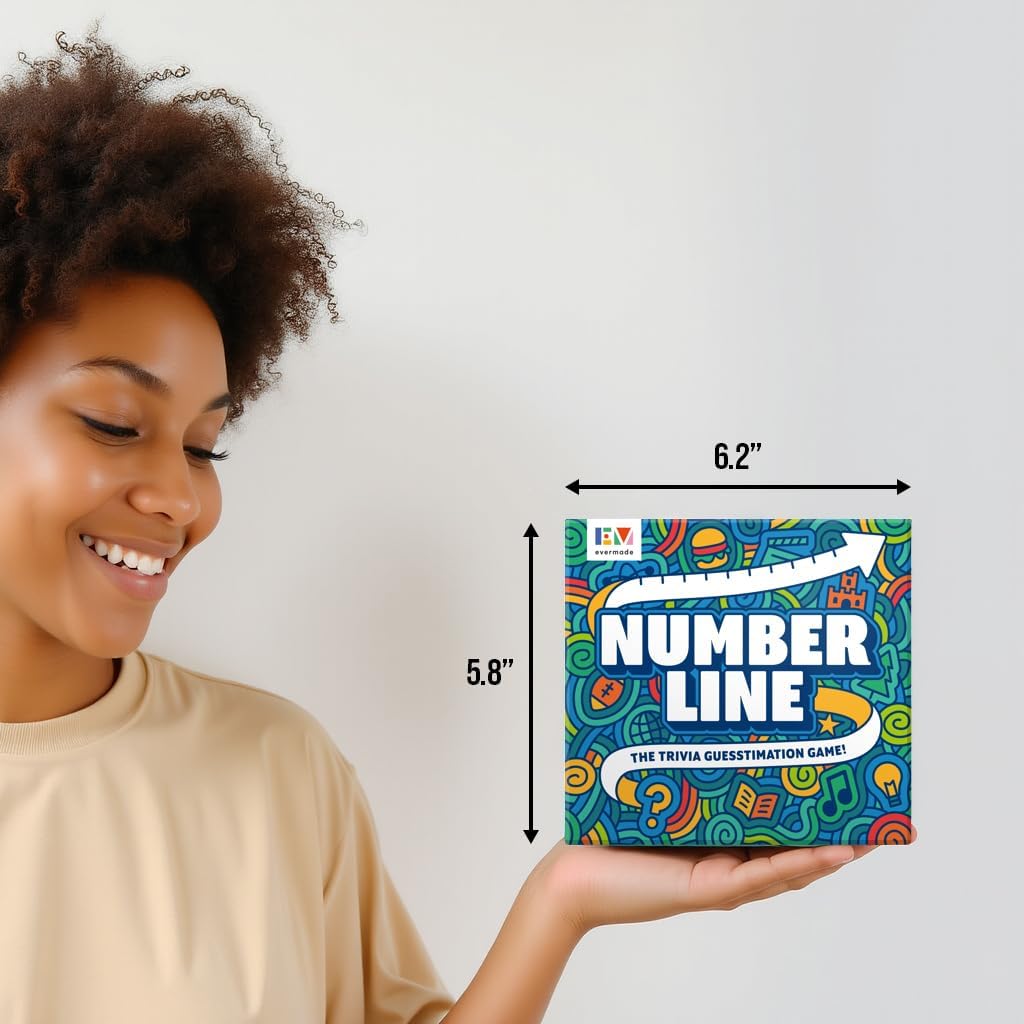 Evermade Number Line – The Trivia Party Game for Adults, Families & Game Night That Sparks Fun Conversation & Clever Thinking (Over 700 Facts, Ages 12+)