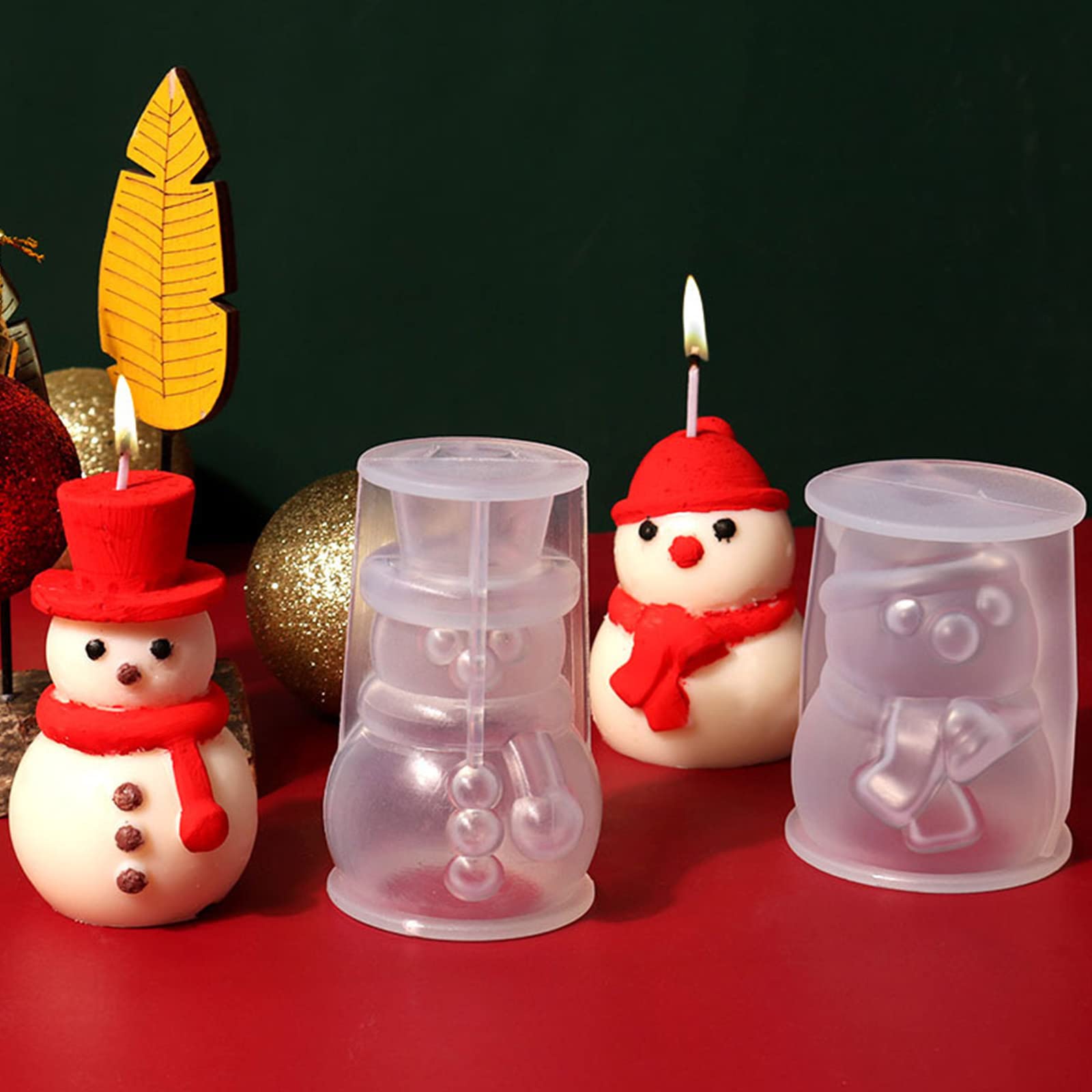 Stampo In Silicone Per Sapone Di Natale – 6 Forme: Albero, Alce, Bastoncino, Gnomo, Calza, Pupazzo Di Neve, Antiaderente, 24x19,2x3 Cm - 4