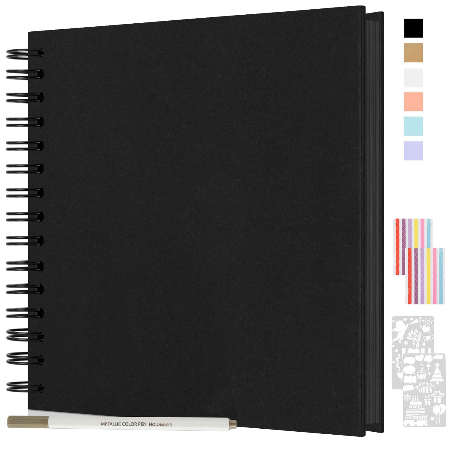 JAECU DIY Spiralalbum Scrapbook Album Fotoalbum zum Selbstgestalten und Einkleben
