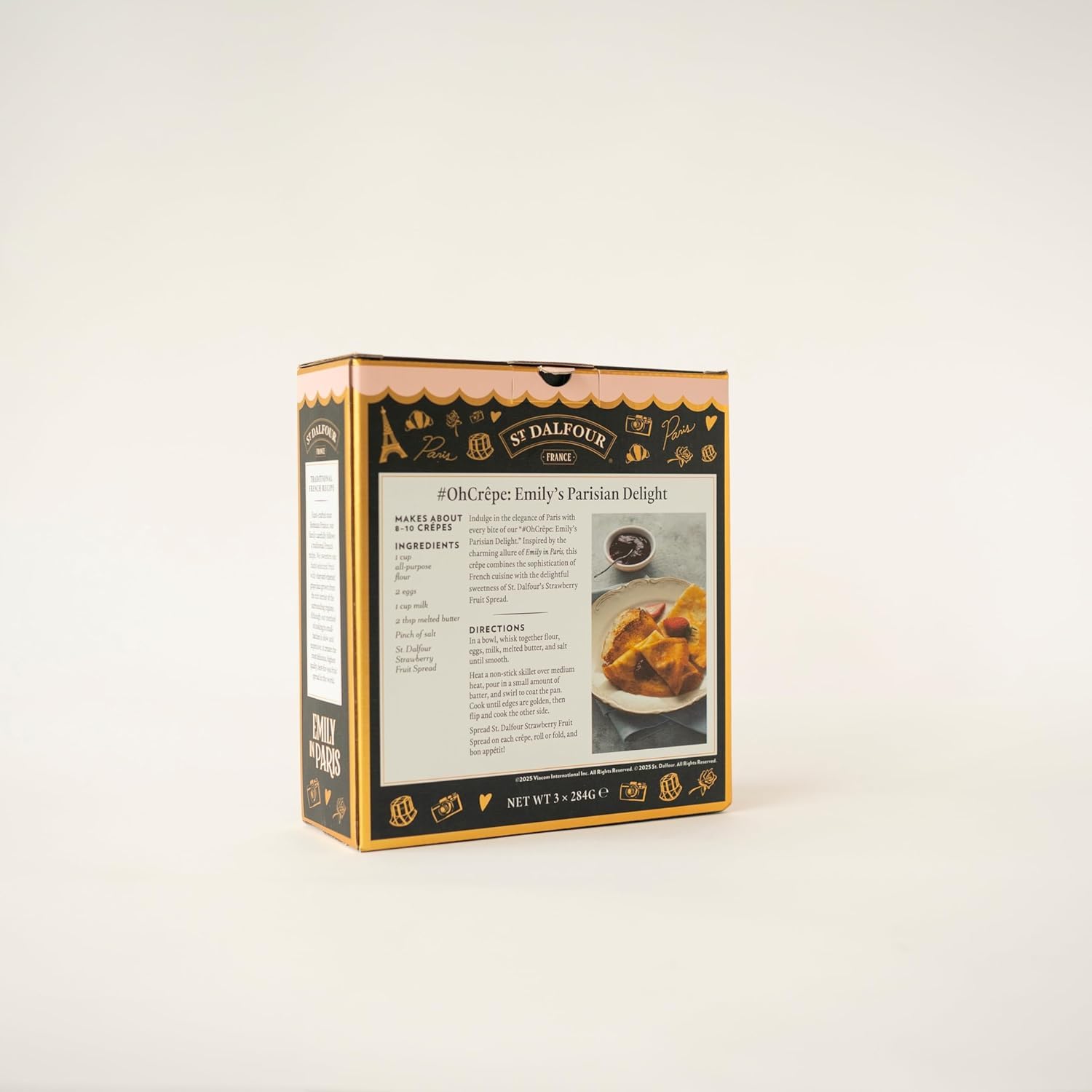 St. Dalfour Coffret Confiture – Édition Emily in Paris – 100% fruits, sans sucre ajouté, sans gluten – 3x284g (Abricot/Orange/Mangue-Passion) - 4