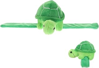 Kisangel 1pc Animals Slap Bracelet Turtle Slap Bracelet Stuffed Animal Slap Bracelets Huggers Turtle Party Favors(Green)