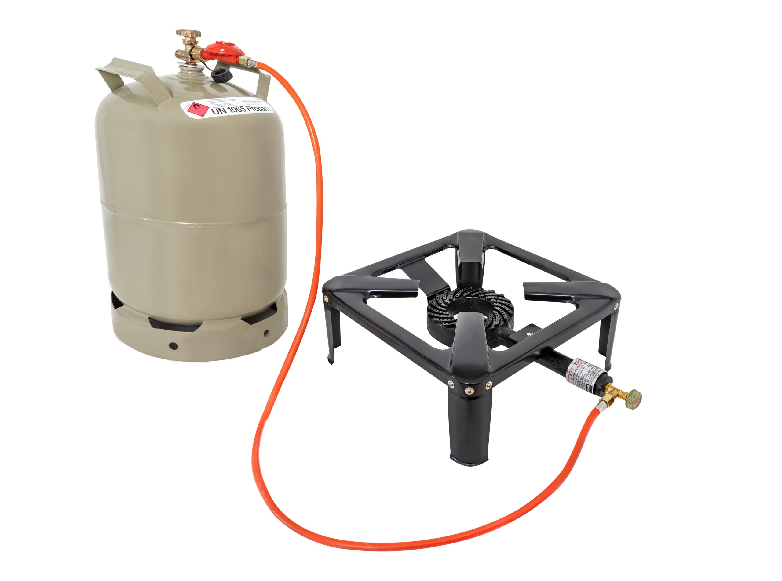 ROTHENBERGER Industrial Hockerkocher 1,5 m Gas-Schlauch Konstantregler Camping Outdoor Propangasflaschen