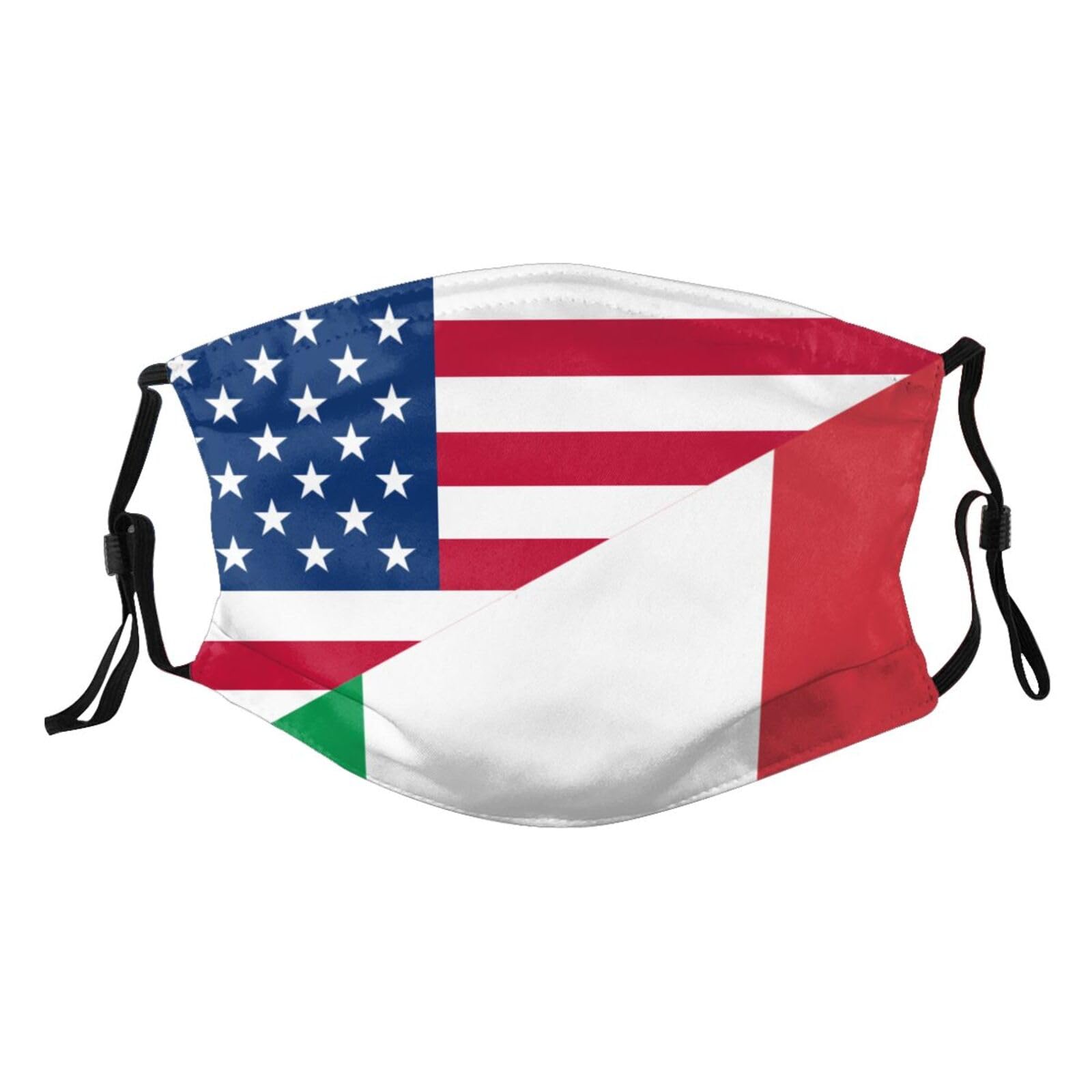 American Half Italian Flag Adult Dust Mask Adjustable Dust Face with 2 Filter