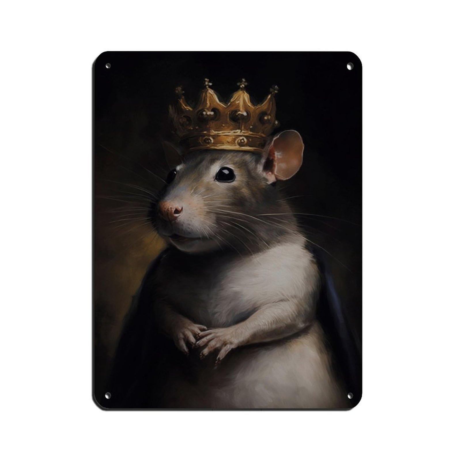 Vintage Rat King Poster Tin Sign Vintage Metal Pub Club Cafe Bar Home Wall Art Decoration Poster Retro 12x16inch(30x40cm)