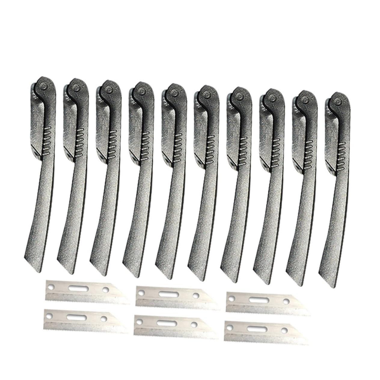 FOMIYES 1 Set Portable Stainless Steel Eyebrow Razor Kit with Replaceable Blades Foldable Eyebrow Trimmer Travel Friendly Makeup