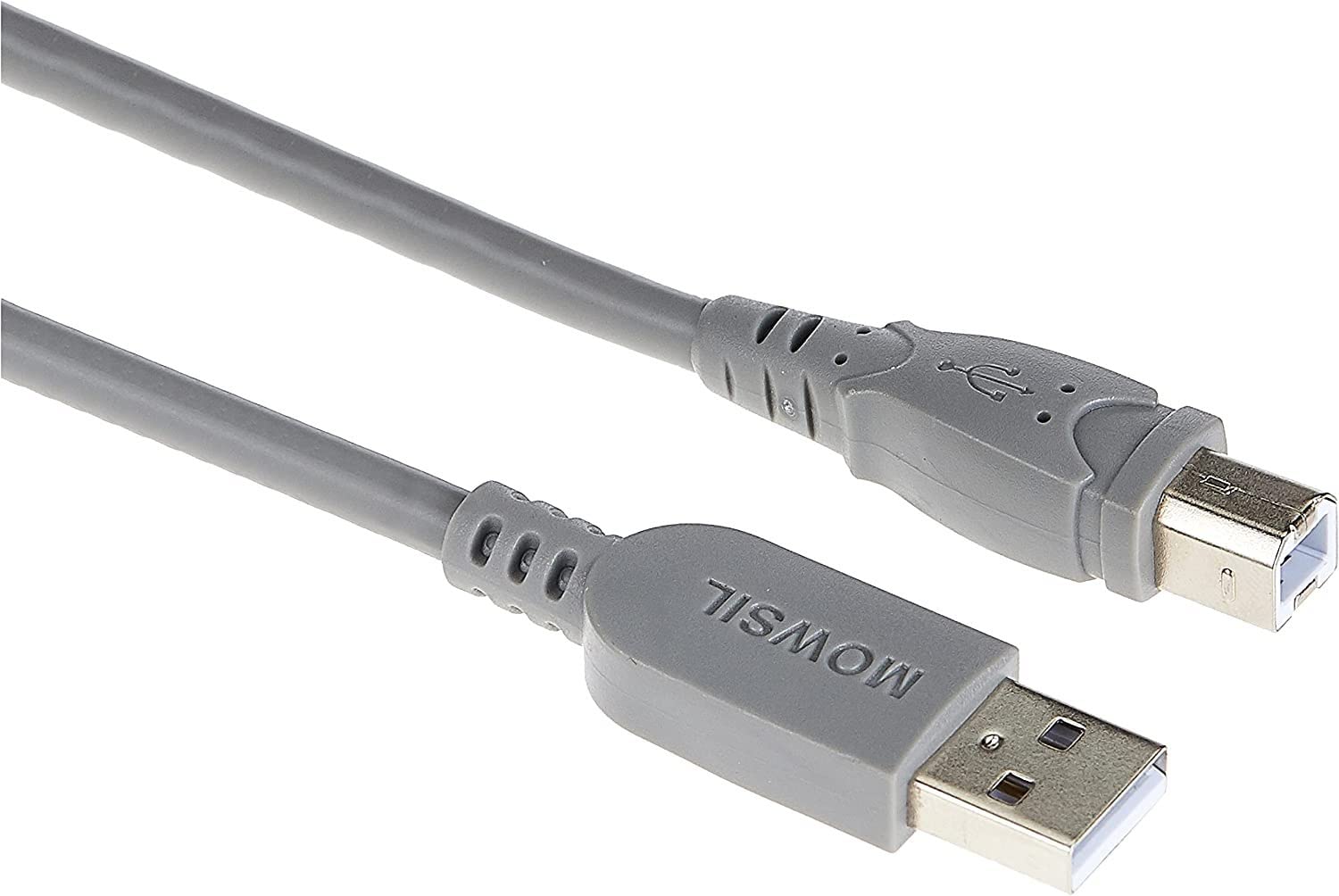 MOWSILPrinter Cable 1.8 Mtr, USB 2.0 A to USB B Male Cable Compatible with USB Type B Printers and Scanners Epson, HP DeskJet/Envy, Canon, Lexmark, Samsung, Dell, Brother, DAC,