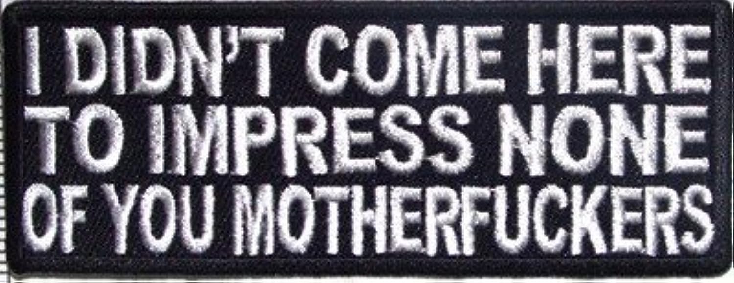 I Didn't Come Here To Impress You Funny Motorcycle Biker Vest Patch