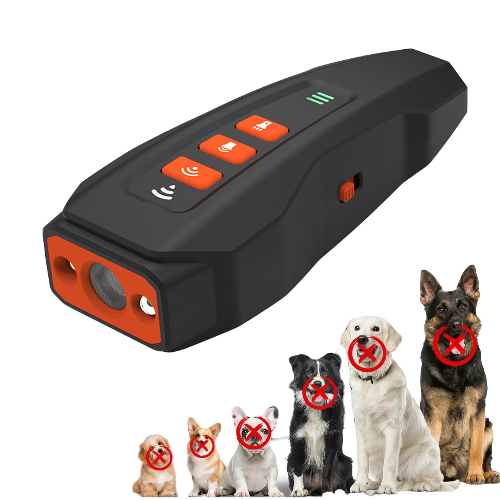Dog Bark Deterrent Device-Ultrasonic Anti-Barking Devices, Up to 30FT Long Range &Rechargeable Bark Control-Safe for Dogs Training-Indoor & Outdoor,Alternative to Collars and Bark Collars (black)
