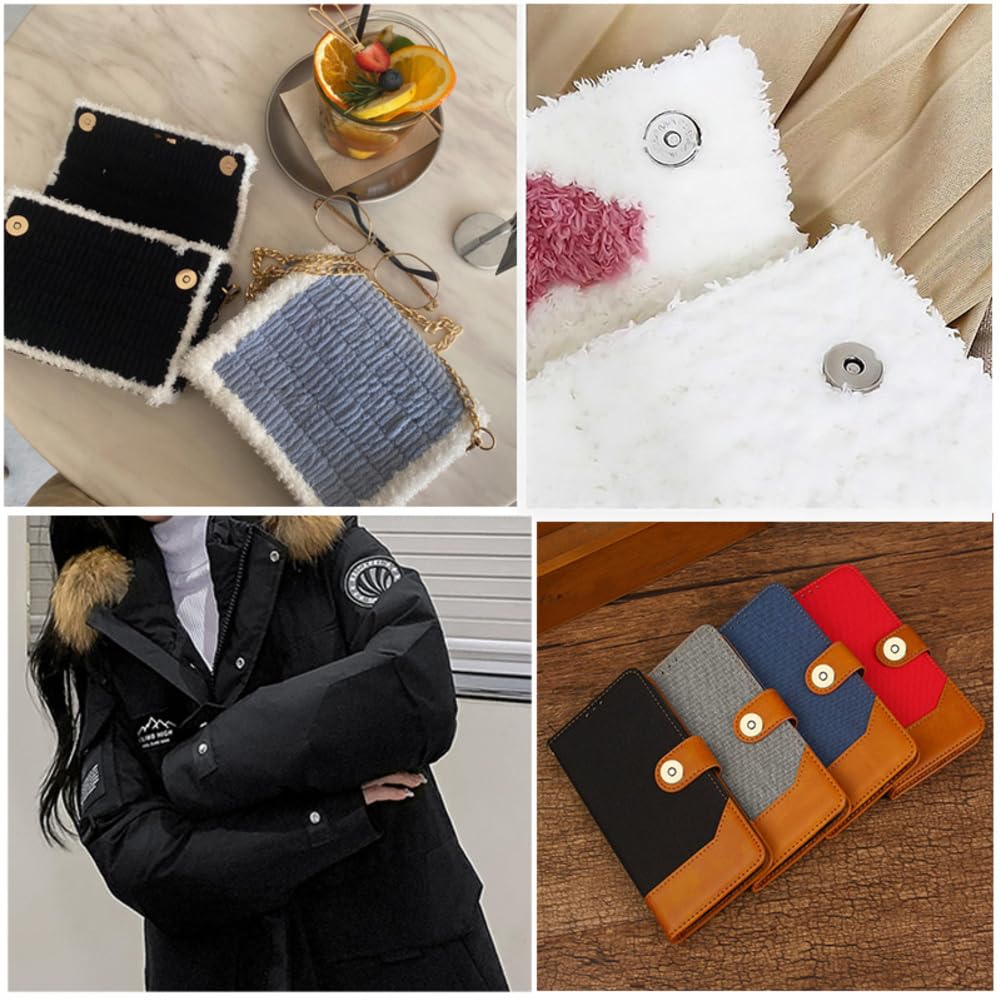 Botones magnéticos de 18 mm, cierre magnético, botones de presión sin costura, imanes para coser, botón magnético en forma de ciruela para ropa, bolsos, manualidades, monederos