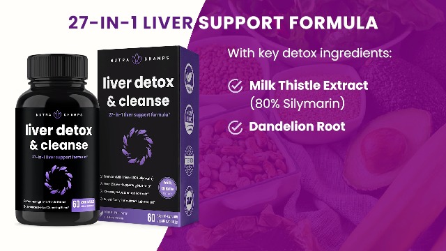 Liver Cleanse Detox & Repair Formula | 20+ Herbs: Milk Thistle Extract with Silymarin, Artichoke, Dandelion, Chicory Root Powder & More! | Premium Liver Support Pills Supplement, 60 Capsules - Image 8
